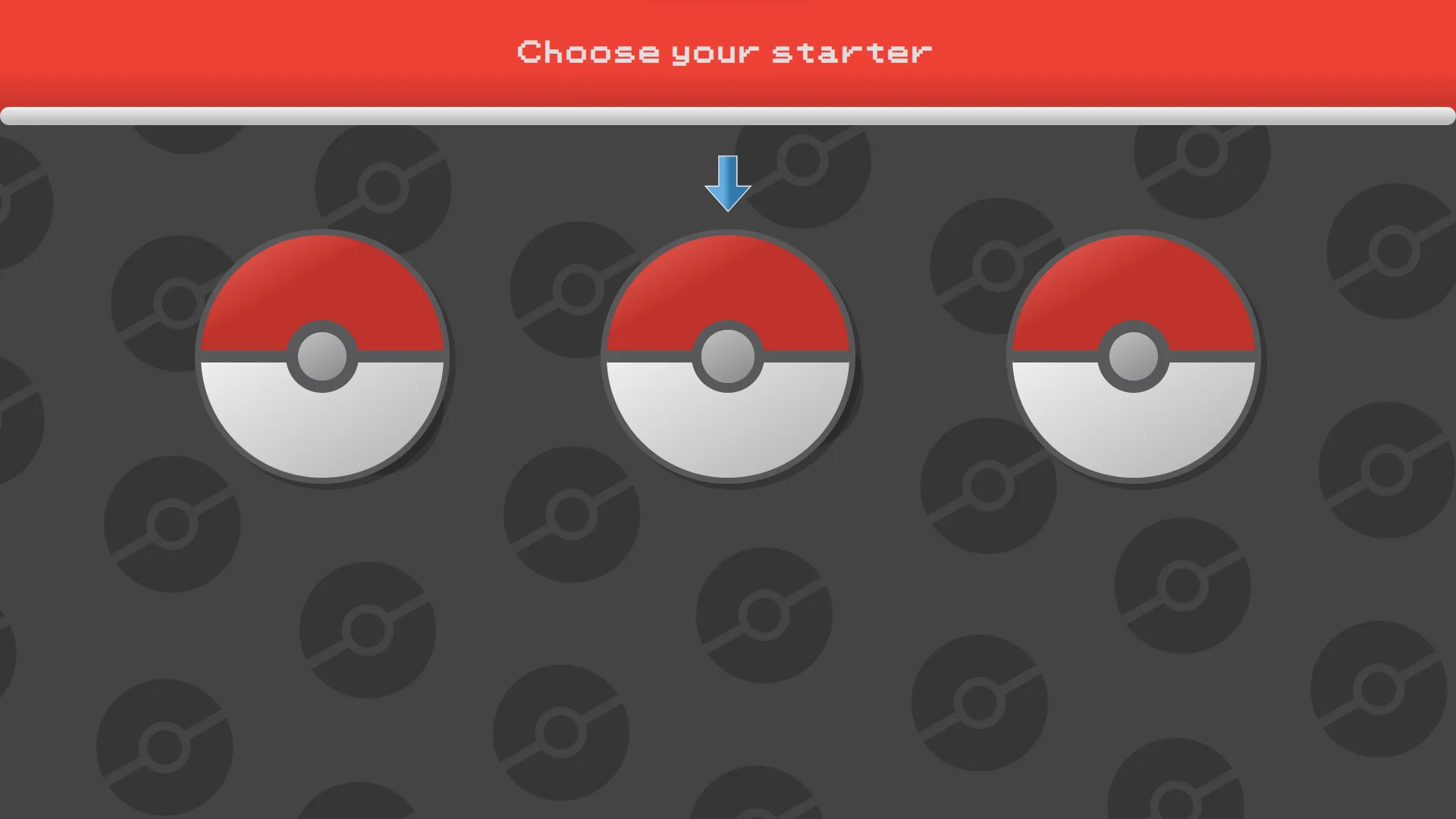Choose your starter Starter