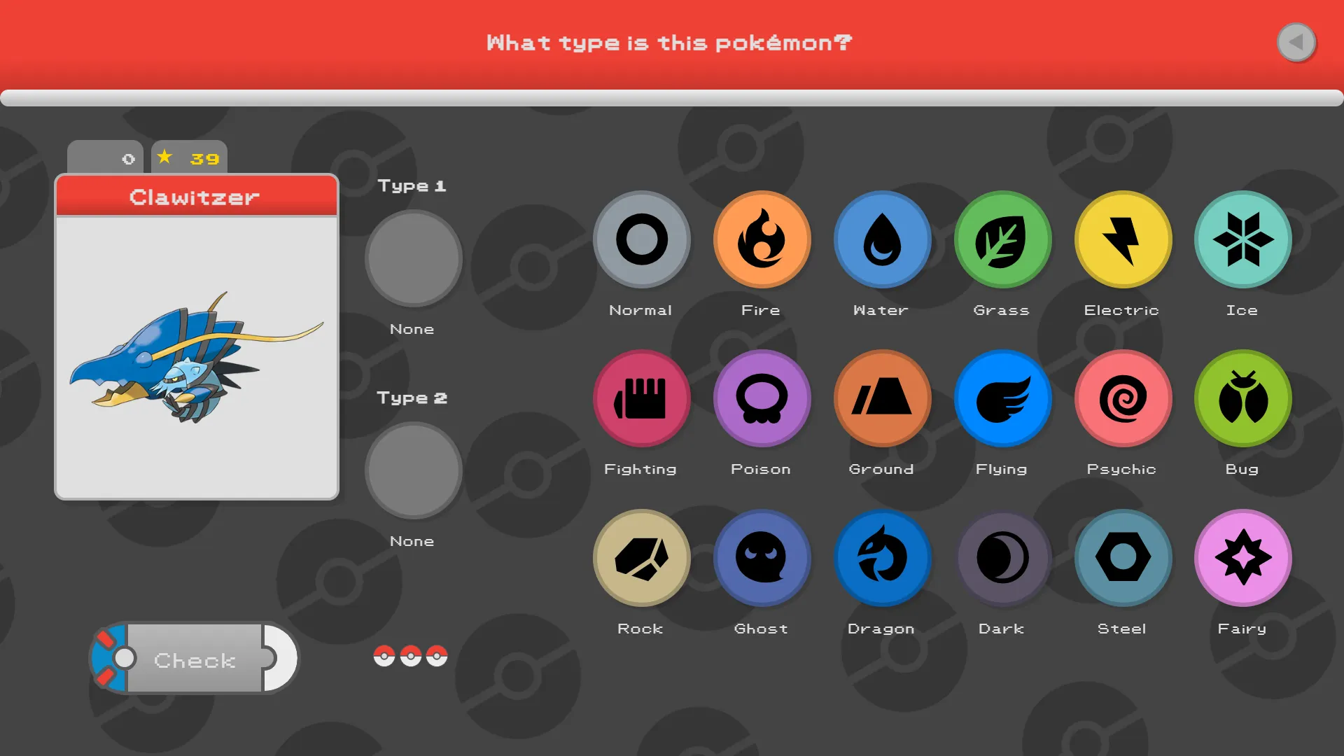 Pokémon type quiz typeQuiz